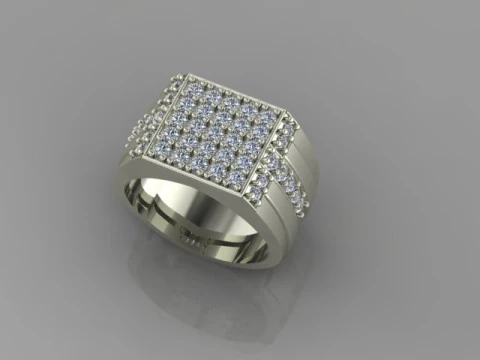 Anello da uomo Modello 3D