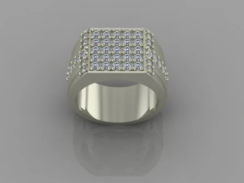 Anello da uomo Modello 3D