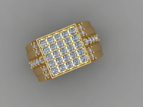 Anello da uomo Modello 3D