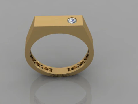 Anello da uomo Modello 3D