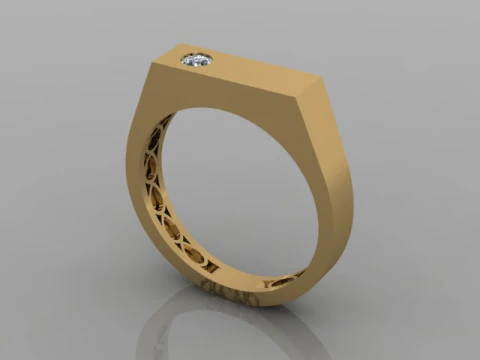 Anello da uomo Modello 3D