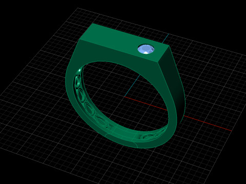 Men Ring Modello 3D