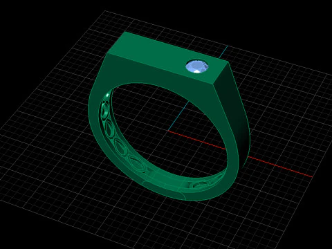 Anello da uomo Modello 3D