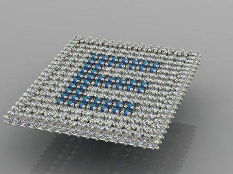 E Letter Pendant two model 3D Model