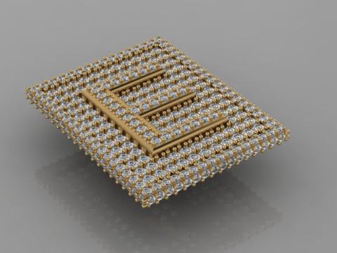 E Letter Pendant two model 3D Model