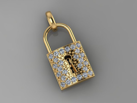 Lock Pendant Modelo 3D