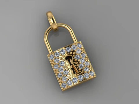 Pingente de cadeado Modelo 3D