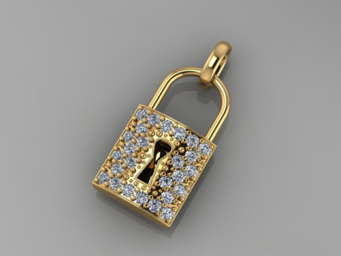 Lock Pendant 3Dモデル