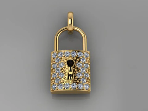 Pingente de cadeado Modelo 3D