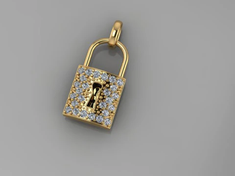 Pingente de cadeado Modelo 3D