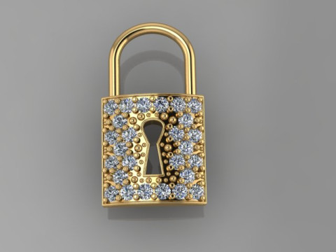 Lock Pendant 3Dモデル