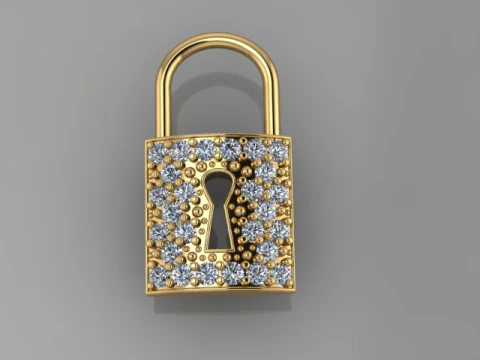 Pingente de cadeado Modelo 3D