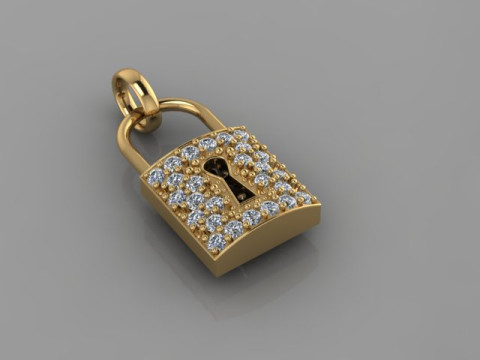 Lock Pendant 3Dモデル