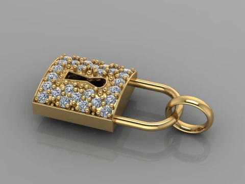 Pingente de cadeado Modelo 3D