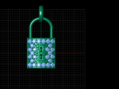 Pingente de cadeado Modelo 3D