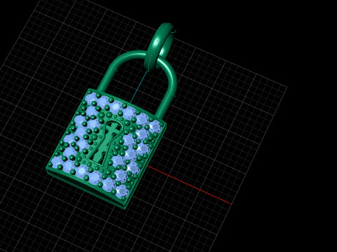 Pingente de cadeado Modelo 3D