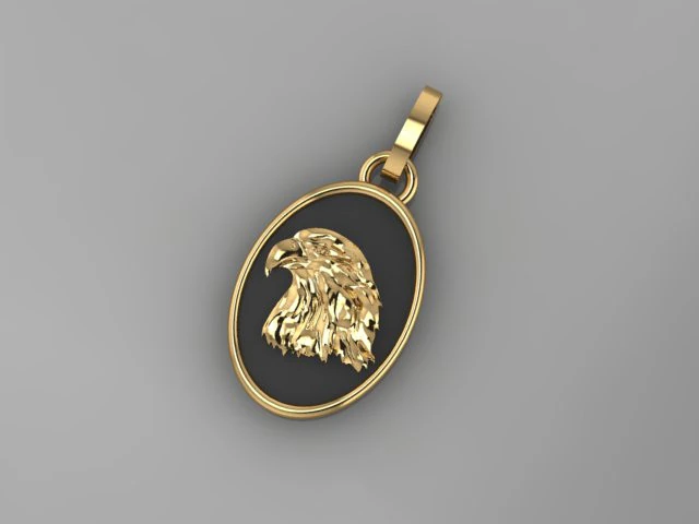 Eagle Pendant 3D Model .c4d .max .obj .3ds .fbx .stl .blend 