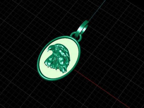 Eagle Pendant 3D Model