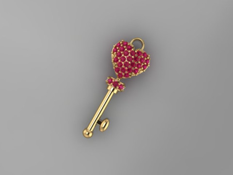 Valentine Key 3D Model