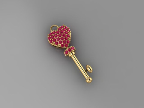 Valentine Key Model 3D