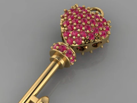 Valentine Key 3D Model
