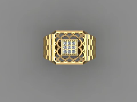 Anello da uomo Modello 3D