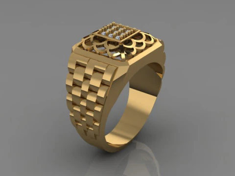 Anello da uomo Modello 3D