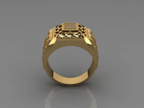 Anello da uomo Modello 3D
