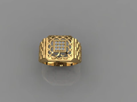 Anello da uomo Modello 3D