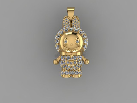 LABUBU Pendant Modelo 3D