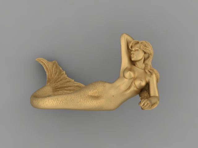 Pingente Sereia Modelo 3D .c4d .max .obj .3ds .fbx .stl .blend 