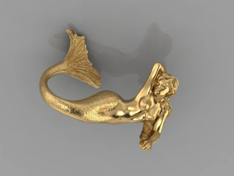 Pingente Sereia Modelo 3D