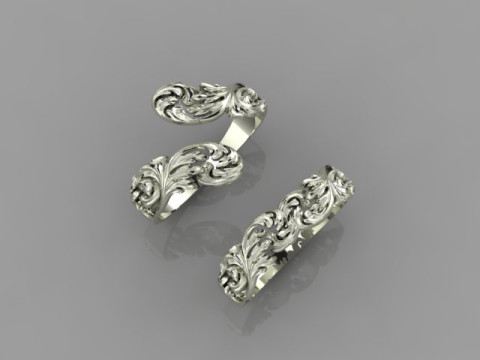 Couple Rings 3D Model
