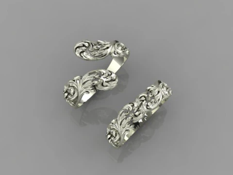 Anelli di coppia Modello 3D