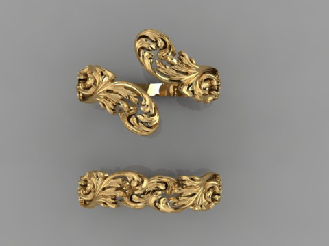 Couple Rings 3D Model