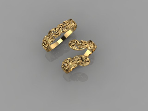 Couple Rings 3D Model