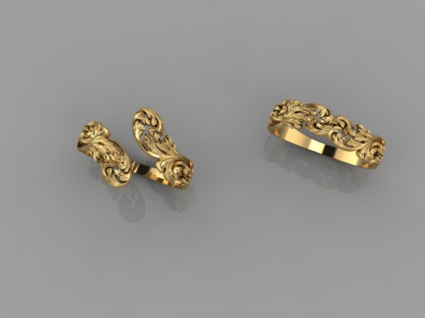 Couple Rings 3D Model