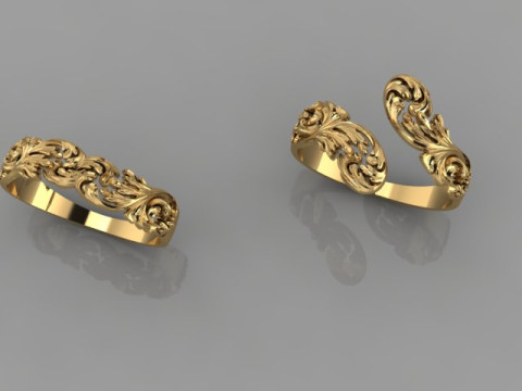 Couple Rings 3D Model