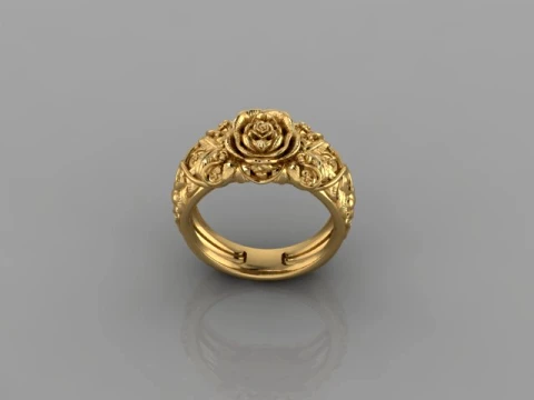 Flower Ring 3D Model