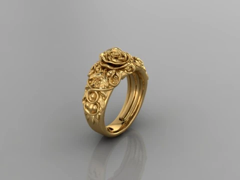 Flower Ring 3D Model