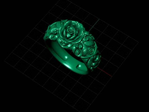 Flower Ring 3D Model
