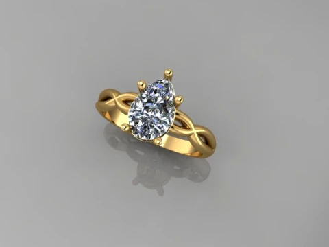 Engagement Ring 3D Model