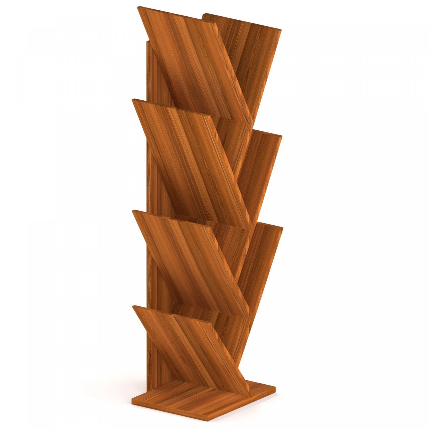 wooden book shelf 3D Model .c4d .max .obj .3ds .fbx .stl .blend 