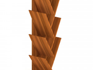 wooden book shelf Modelo 3D