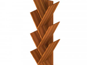 wooden book shelf 3D Model