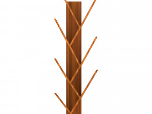 wooden book shelf 3D Model