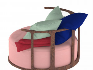 comfortable sofa vertical back 3D Модель