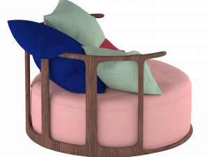 comfortable sofa vertical back 3D Модель