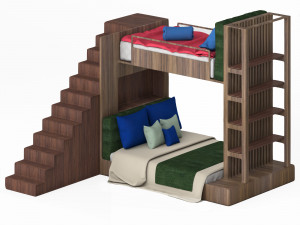 bunk bed 3Dモデル