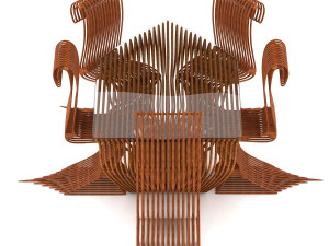 organic table and chair 3D Modell